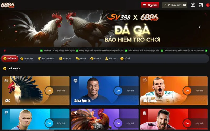 Giới thiệu đá gà 6886win